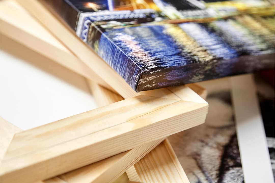 Fertigung einer Fotoleinwand